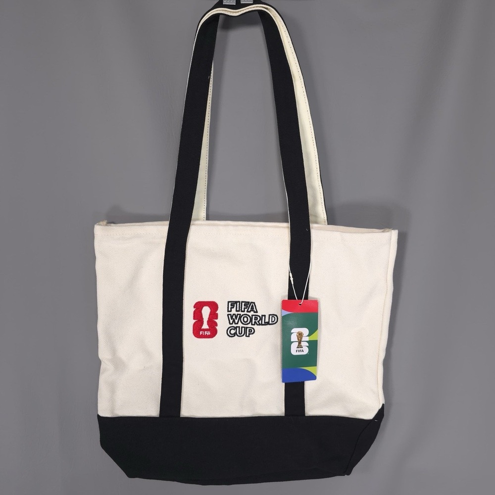 FIFA WORLD CUP 2026 New Official Licensed Canvas Heavyweight Tote Bag Red Black